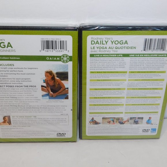 Set of 2  GAIAM Rodney Yee Yoga DVD - NEW SEALED - Picture 6 of 6